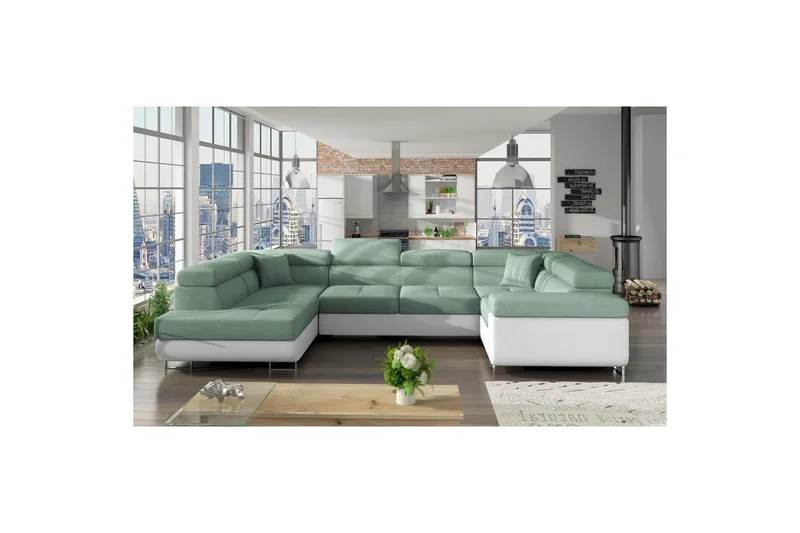 Hjørnesofa Eltap Letto 340x202x90 cm - Soro 34, Soft 17, Venstre - Møbler - Sofaer - Sovesofaer