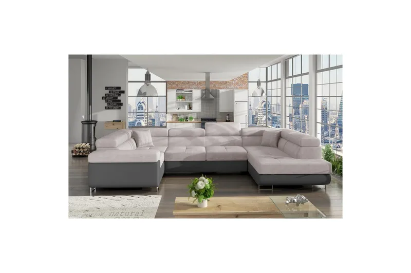 Hjørnesofa Eltap Letto 340x202x90 cm - Soro 83, Soft 29, Højre - Møbler - Sofaer - Sovesofaer