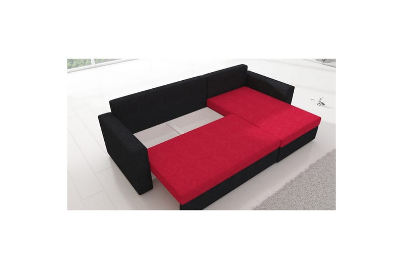Hjørnesofa Eltap Livio 237x150x72 cm - Alova 10, Alova 04, Grå, Sort - Møbler - Sofaer - Sovesofaer