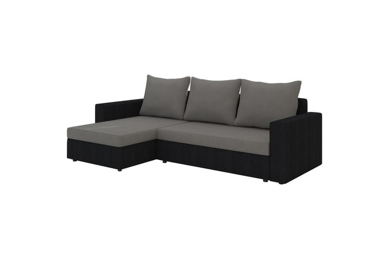 Hjørnesofa Eltap Livio 237x150x72 cm, Alova 10, Alova 04, Grå, Sort