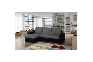 Hjørnesofa Eltap Livio 237x150x72 cm - Alova 10, Alova 04, Grå, Sort - Møbler - Sofaer - Sovesofaer