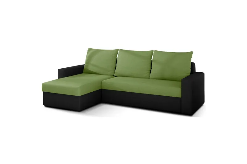 Hjørnesofa Eltap Livio 237x150x72 cm, Alova 42, Alova, Grøn, Sort
