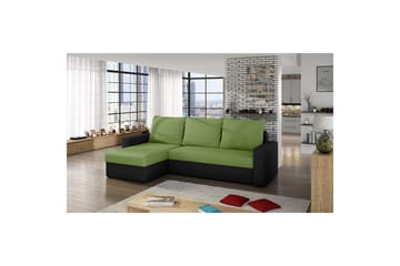 Hjørnesofa Eltap Livio 237x150x72 cm - Alova 42, Alova, Grøn, Sort - Møbler - Sofaer - Sovesofaer