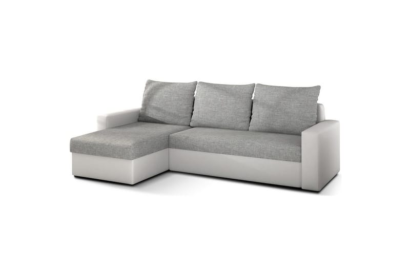 Hjørnesofa Eltap Livio 237x150x72 cm, Sawana 21, Soft 17, Grå, Hvid