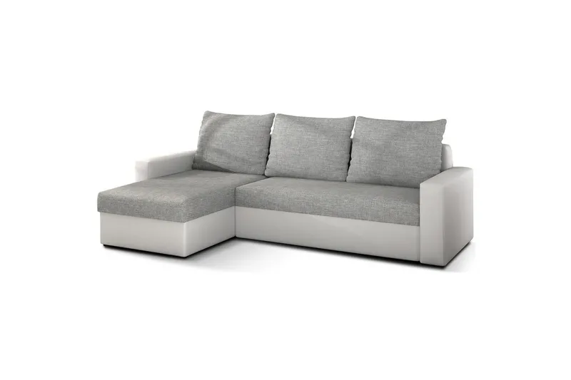 Hjørnesofa Eltap Livio 237x150x72 cm, Sawana 21, Soft 17, Grå, Hvid