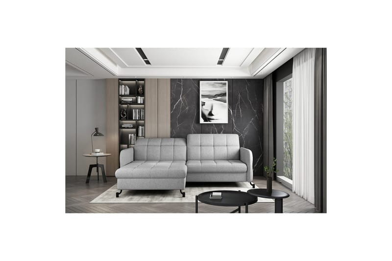 Hjørnesofa Eltap Lorelle 225x160x105 cm - Grande 81, Grå, Venstre - Møbler - Sofaer - Sovesofaer