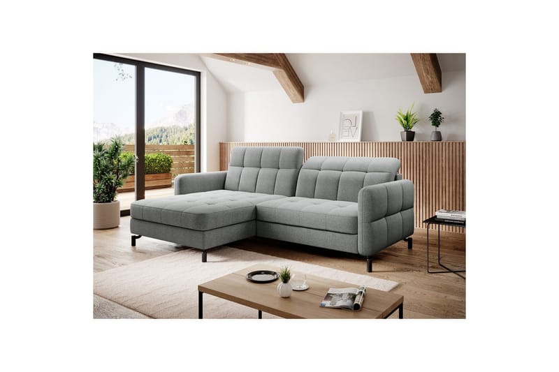 Hjørnesofa Eltap Lorelle 225x160x105 cm - Inari 91, Grå, Venstre - Møbler - Sofaer - Sovesofaer