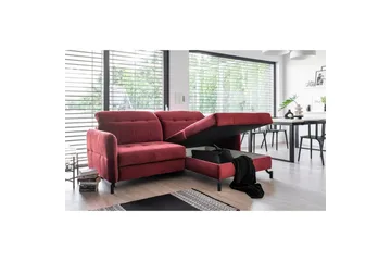 Hjørnesofa Eltap Lorelle 225x160x105 cm - Kronos 19, Mørkegrøn, Højre - Møbler - Sofaer - Sovesofaer