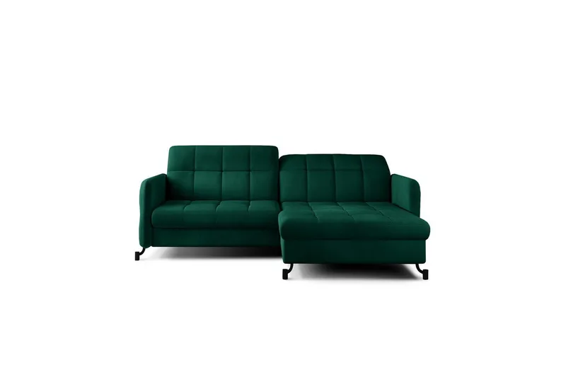 Hjørnesofa Eltap Lorelle 225x160x105 cm - Monolith 37, Grøn, Højre - Møbler - Sofaer - Sovesofaer