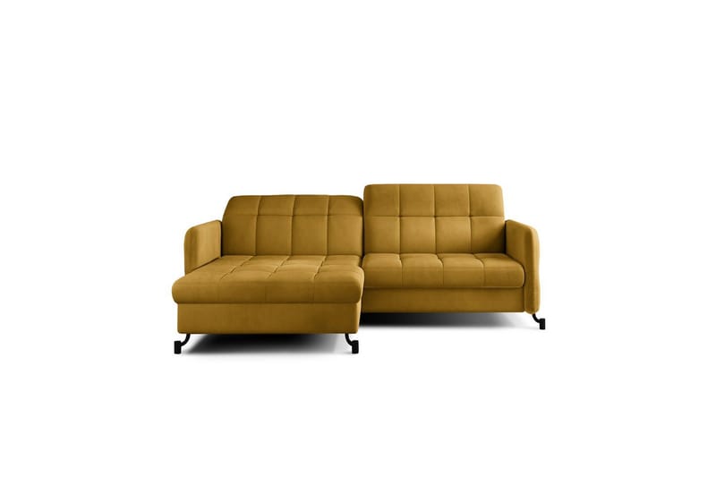 Hjørnesofa Eltap Lorelle 225x160x105 cm - Monolith 48, Gul, Venstre - Møbler - Sofaer - Sovesofaer