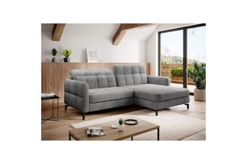 Hjørnesofa Eltap Lorelle 225x160x105 cm - Monolith 84, Lys Grå, Højre - Møbler - Sofaer - Sovesofaer