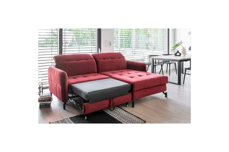 Hjørnesofa Eltap Lorelle 225x160x105 cm - Monolith 84, Lys Grå, Højre - Møbler - Sofaer - Sovesofaer