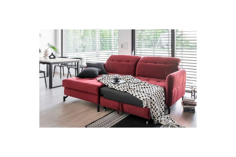 Hjørnesofa Eltap Lorelle 225x160x105 cm - Monolith 84, Lys Grå, Venstre - Møbler - Sofaer - Sovesofaer