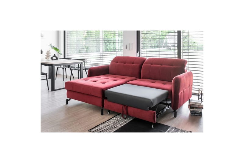 Hjørnesofa Eltap Lorelle 225x160x105 cm - Monolith 84, Lys Grå, Venstre - Møbler - Sofaer - Sovesofaer