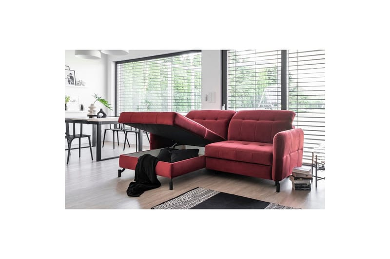 Hjørnesofa Eltap Lorelle 225x160x105 cm - Monolith 84, Lys Grå, Venstre - Møbler - Sofaer - Sovesofaer