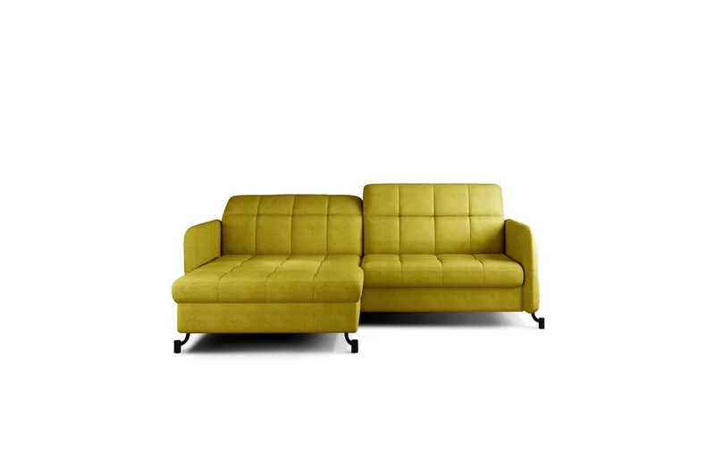 Hjørnesofa Eltap Lorelle 225x160x105 cm - Omega 68, Gul, Venstre - Møbler - Sofaer - Sovesofaer