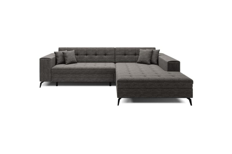 Hjørnesofa Eltap Solange 292x196x84 cm - Berlin 01, Grå, Højre - Møbler - Sofaer - Sovesofaer