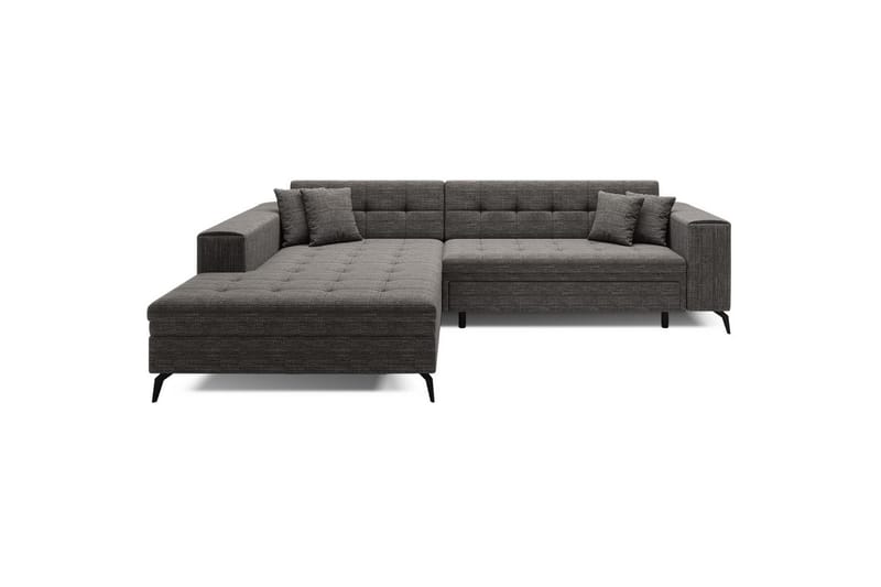 Hjørnesofa Eltap Solange 292x196x84 cm - Berlin 01, Grå, Venstre - Møbler - Sofaer - Sovesofaer