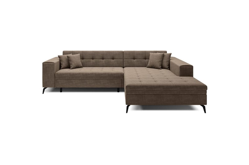 Hjørnesofa Eltap Solange 292x196x84 cm - Berlin 03, Beige, Højre - Møbler - Sofaer - Sovesofaer