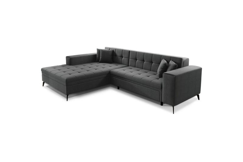 Hjørnesofa Eltap Solange 292x196x84 cm - Inari 96, Mørkegrå, Venstre - Møbler - Sofaer - Sovesofaer