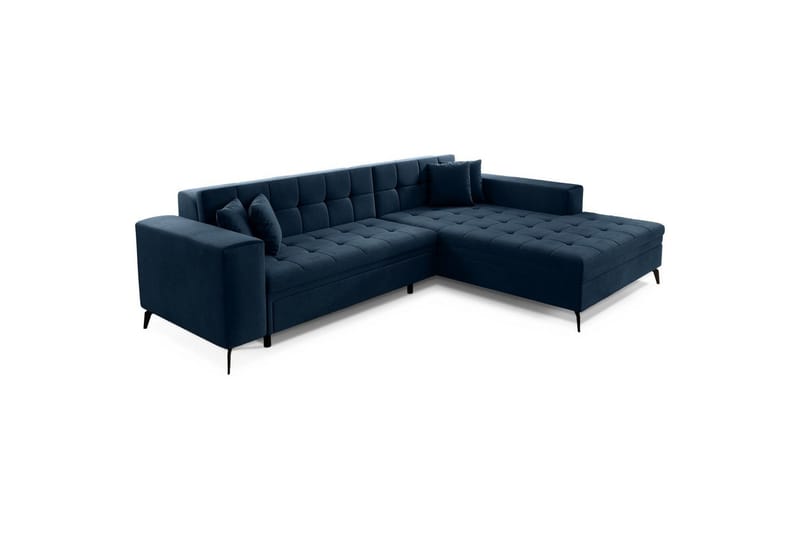 Hjørnesofa Eltap Solange 292x196x84 cm - Monolith 77, Mørkeblå, Højre - Møbler - Sofaer - Sovesofaer