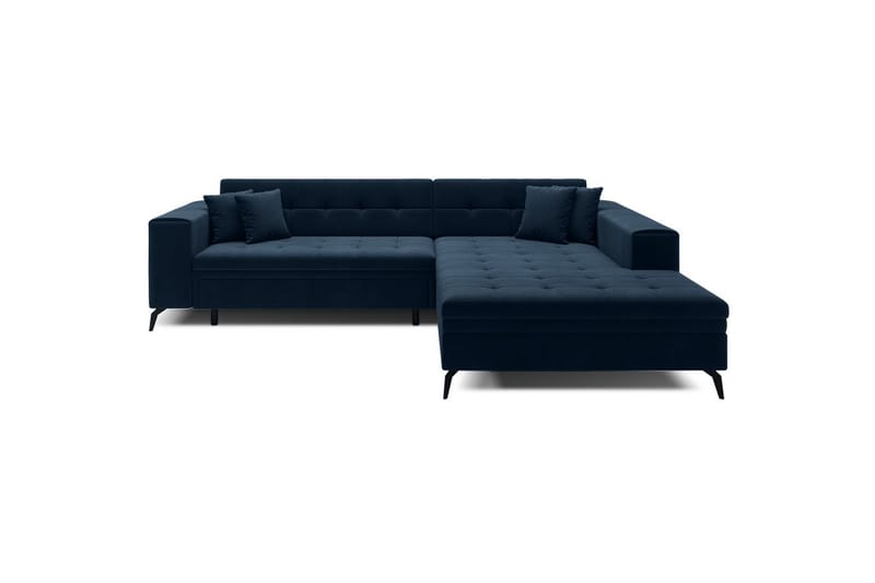 Hjørnesofa Eltap Solange 292x196x84 cm - Monolith 77, Mørkeblå, Højre - Møbler - Sofaer - Sovesofaer