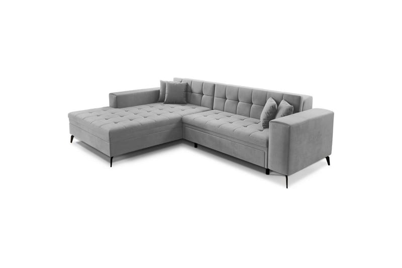Hjørnesofa Eltap Solange 292x196x84 cm - Monolith 84, Grå, Venstre - Møbler - Sofaer - Sovesofaer
