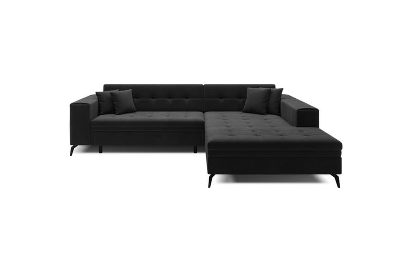 Hjørnesofa Eltap Solange 292x196x84 cm - Monolith 97, Mørkegrå, Højre - Møbler - Sofaer - Sovesofaer