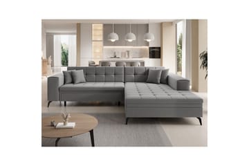 Hjørnesofa Eltap Solange 292x196x84 cm - Omega 13, Grå, Højre - Møbler - Sofaer - Sovesofaer