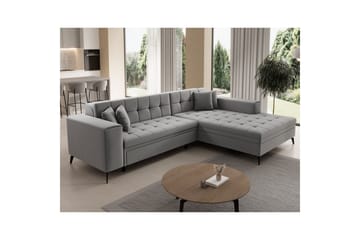 Hjørnesofa Eltap Solange 292x196x84 cm - Omega 13, Grå, Højre - Møbler - Sofaer - Sovesofaer