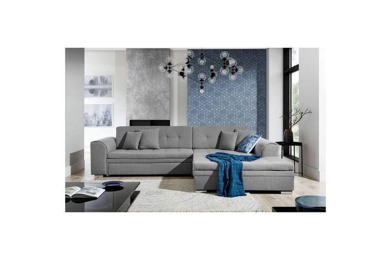 Hjørnesofa Eltap Sorento 296x194x78 cm - Inari 91, Grå, Højre - Møbler - Sofaer - Sovesofaer