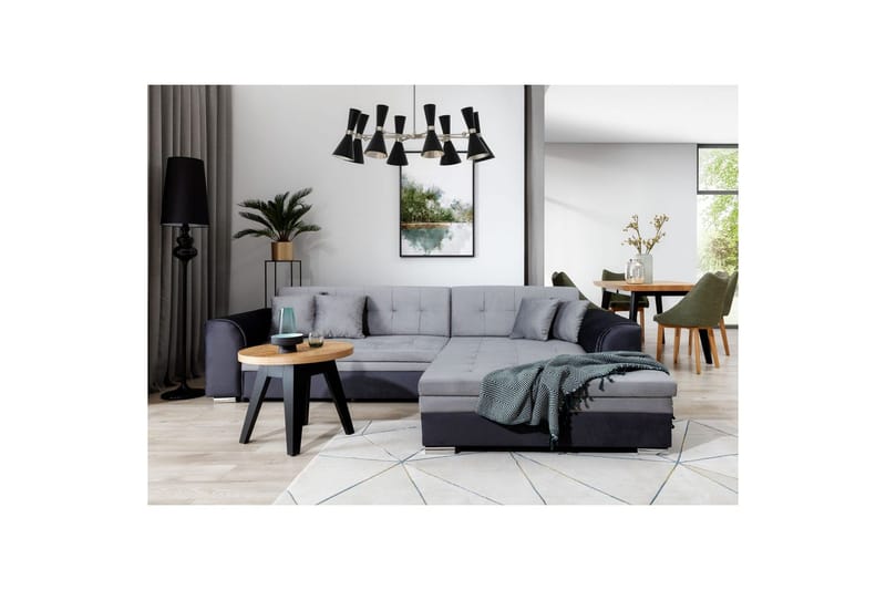 Hjørnesofa Eltap Sorento 296x194x78 cm - Monolith 84, Monolith 97, Grå, Højre - Møbler - Sofaer - Sovesofaer