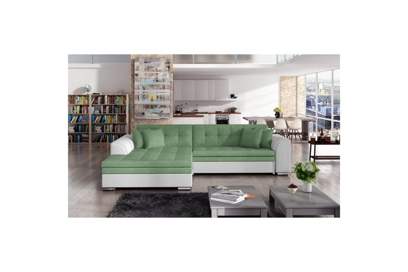 Hjørnesofa Eltap Sorento 296x194x78 cm, Soro 34, Soft 17, Grøn, Venstre