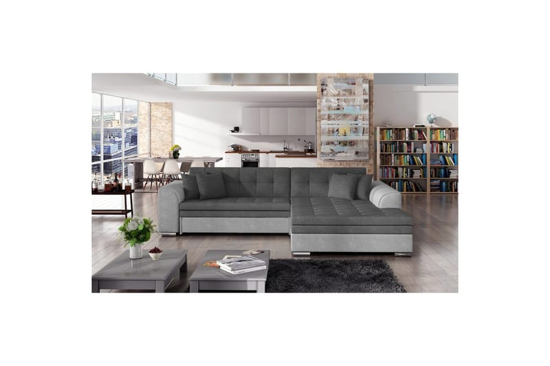 Hjørnesofa Eltap Sorento 296x194x78 cm, Soro 93, Soro 83, Mørkegrå, Højre
