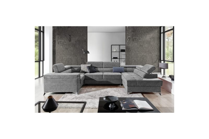 Hjørnesofa Eltap Thiago 342x208x88 cm - Gusto 86, Mørkegrå, Højre - Møbler - Sofaer - Sovesofaer