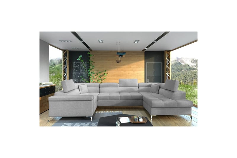Hjørnesofa Eltap Thiago 342x208x88 cm - Sawana 21, Grå, Højre - Møbler - Sofaer - Sovesofaer