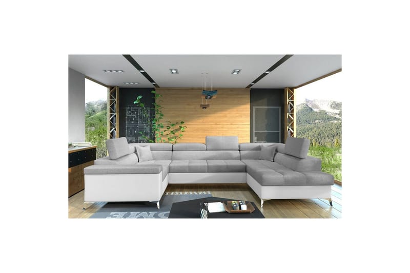 Hjørnesofa Eltap Thiago 342x208x88 cm, Sawana 21, Soft 17, Grå, Højre