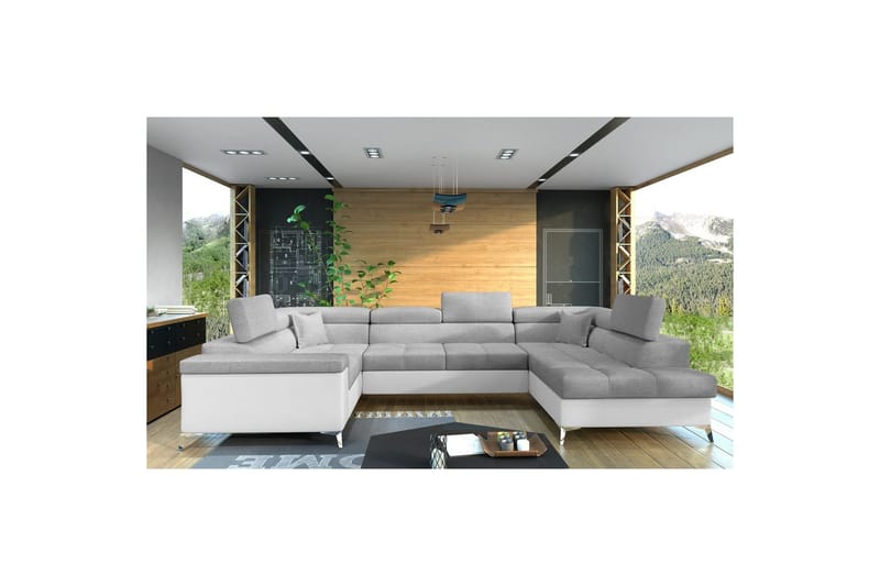 Hjørnesofa Eltap Thiago 342x208x88 cm - Sawana 21, Soft 17, Grå, Højre - Møbler - Sofaer - Sovesofaer