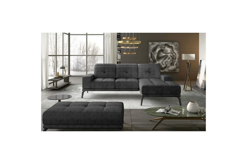 Hjørnesofa Eltap Torrense 265x175x98 cm - Dora 95, Grå, Højre - Møbler - Sofaer - Sovesofaer