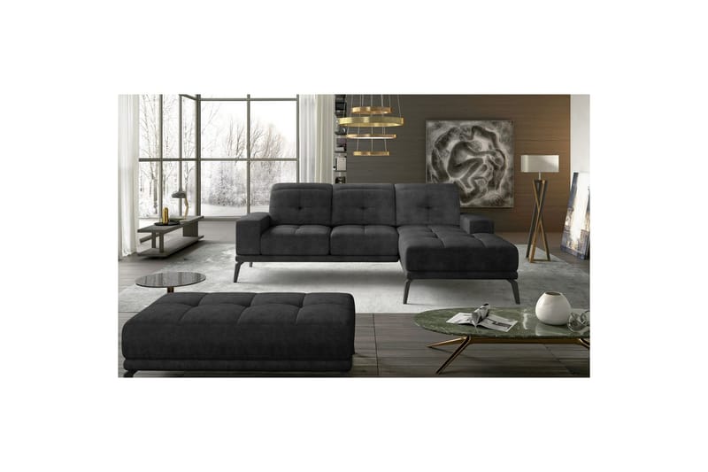 Hjørnesofa Eltap Torrense 265x175x98 cm - Dora 96, Grå, Højre - Møbler - Sofaer - Sovesofaer