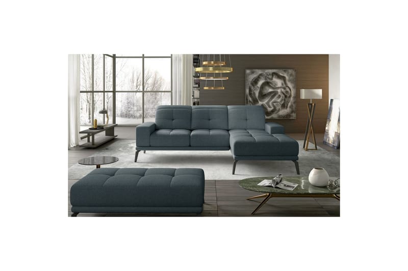 Hjørnesofa Eltap Torrense 265x175x98 cm, Grande 75, Blå, Højre