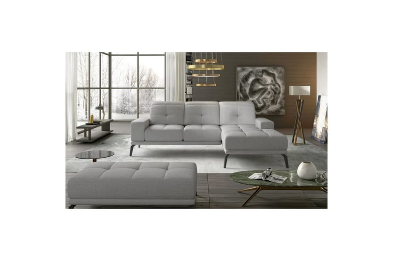 Hjørnesofa Eltap Torrense 265x175x98 cm - Sawana 21, Grå, Højre - Møbler - Sofaer - Sovesofaer