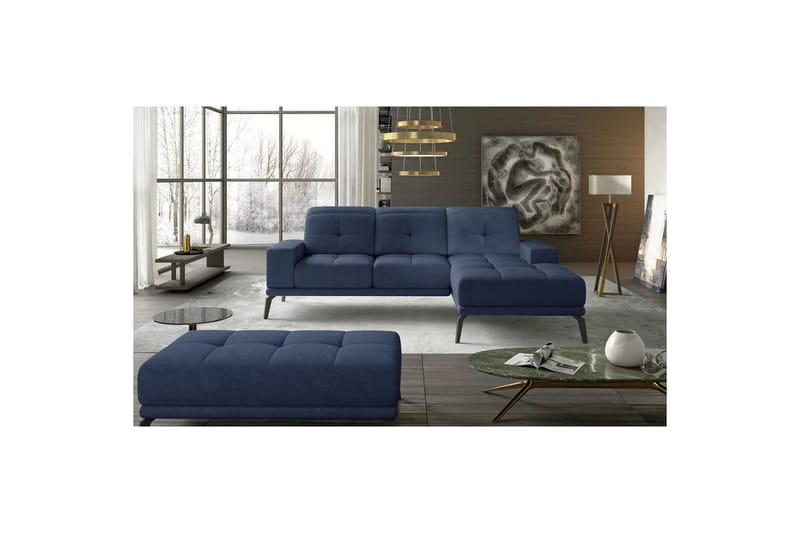 Hjørnesofa Eltap Torrense 265x175x98 cm - Soro 76, Blå, Højre - Møbler - Sofaer - Sovesofaer