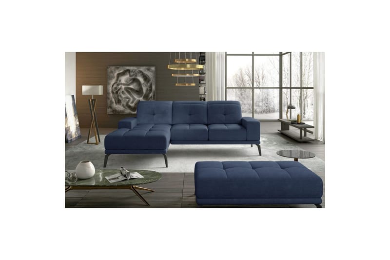 Hjørnesofa Eltap Torrense 265x175x98 cm - Soro 76, Blå, Venstre - Møbler - Sofaer - Sovesofaer