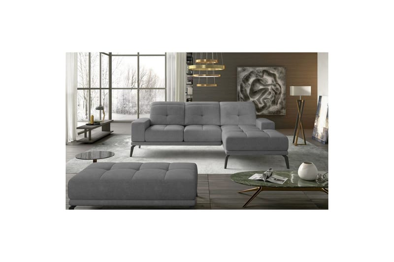 Hjørnesofa Eltap Torrense 265x175x98 cm - Soro 93, Grå, Højre - Møbler - Sofaer - Sovesofaer