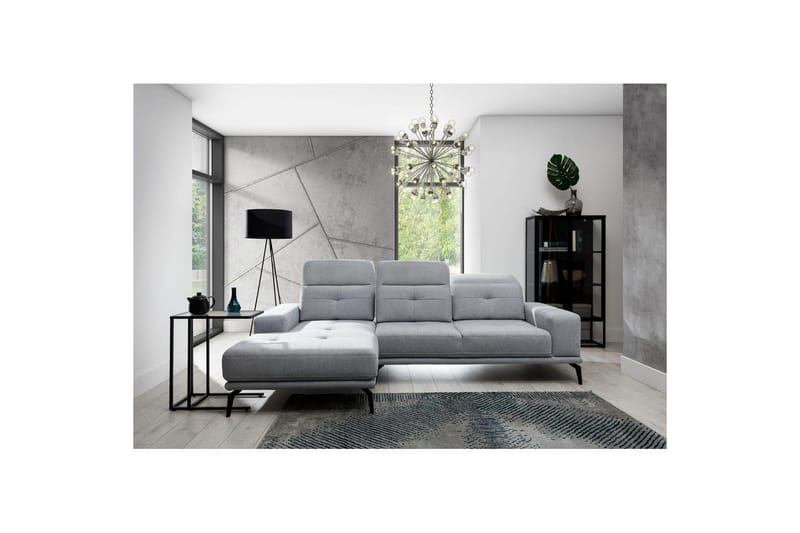 Hjørnesofa Eltap Torrense 265x175x98 cm - Primo 88, Grå, Venstre - Møbler - Sofaer - Sovesofaer