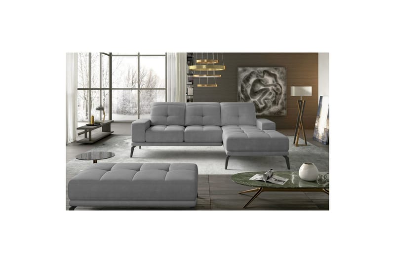 Hjørnesofa Eltap Torrense 265x175x98 cm - Paros 05, Grå, Højre - Møbler - Sofaer - Sovesofaer