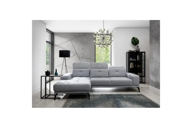 Hjørnesofa Eltap Torrense 265x175x98 cm - Primo 88, Grå, Venstre - Møbler - Sofaer - Sovesofaer