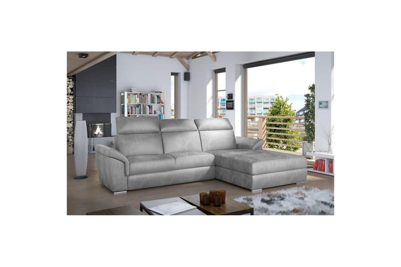 Hjørnesofa Eltap Trevisco 272x216x100 cm - Monolith 84, Grå, Højre - Møbler - Sofaer - Sovesofaer