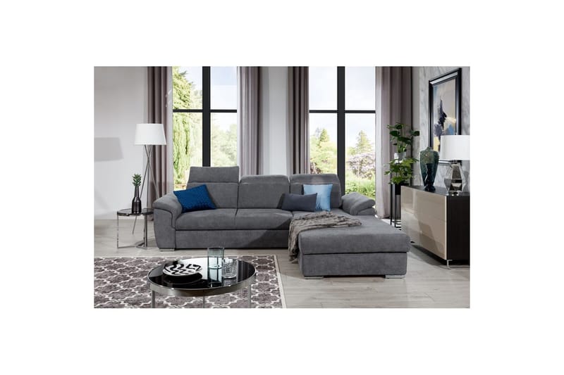 Hjørnesofa Eltap Trevisco 272x216x100 cm - Omega 13, Grå, Højre - Møbler - Sofaer - Sovesofaer